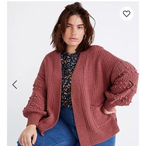 NWOT Madewell Pink Bobble Cardigan Sweater